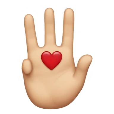Heart fingers sticker