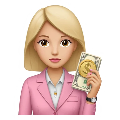 Libreta rosa, reloj femenido blanco y un dolar sticker