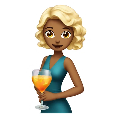 Cocktail hour girl sticker