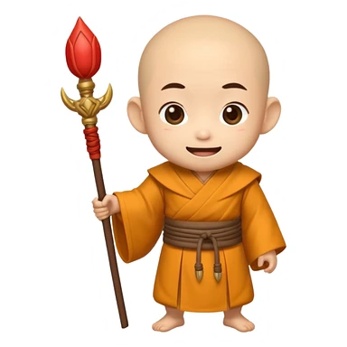 A small chibi-style monk character inspired by classic Journey-to-the-West aesthetics.

 sticker