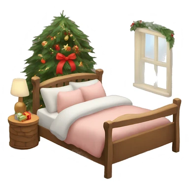 cozy christmas bed sticker
