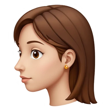 girl with big nose, side view sticker