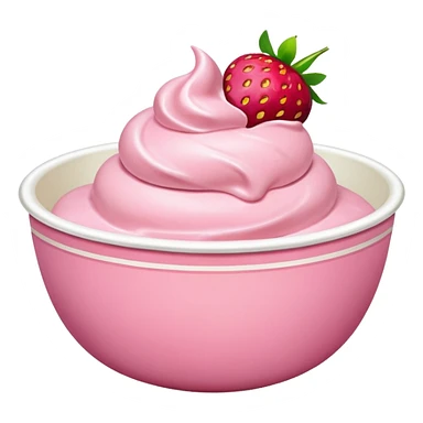 strawberry icecream in bowl sticker