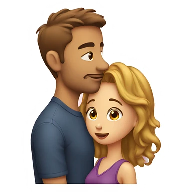 Man emoji kissing women emoji sticker