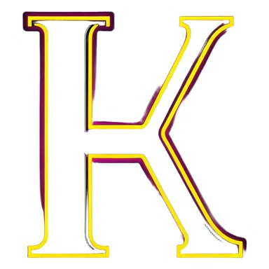 Cyrillic capital letter Б (Be) with bright neon glowing effect sticker