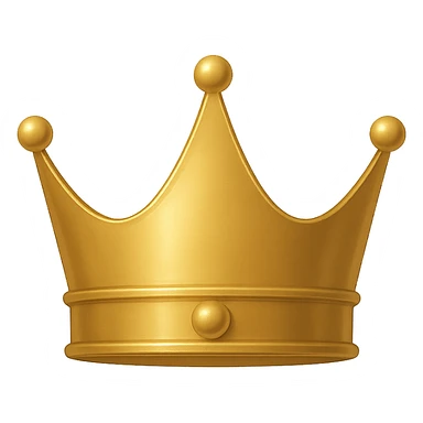 a golden crown, classic royal style, simple and elegant sticker