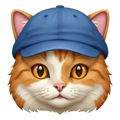 Cat wearing cap sticker