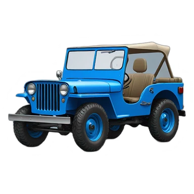 JEEP WILLYS BLUE sticker
