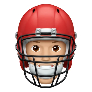 College football player helmet in light red color sticker