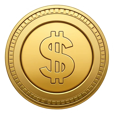 1 dollar coin sticker