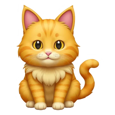 Yellow cat sticker