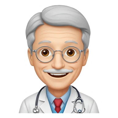 old happy doctor sticker