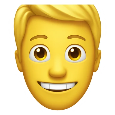 a yellow-faced emoji with a big smile sticker