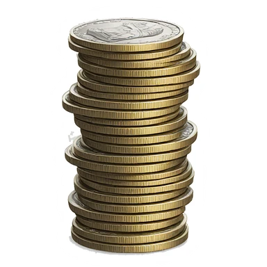 stack of coins sticker