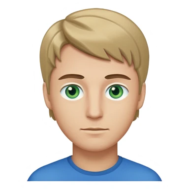 dark blond whit blue/green eys Male sticker