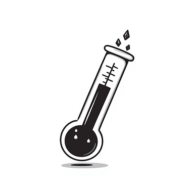 Thermometer showing low temperature with ice crystals sticker