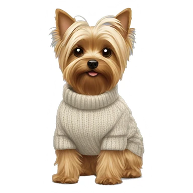 Yorkshire Terrier in a Sweater sticker