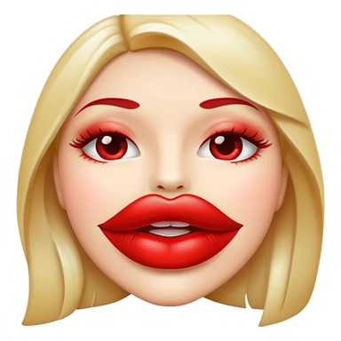 Red lips  sticker