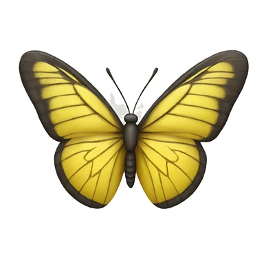 yellow butterfly  sticker
