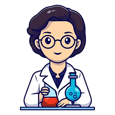 scientist woman sticker
