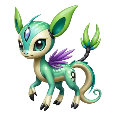 Colorful Shiny Edgy Cool Badass Painted Splashed Exotic Meloetta-Palkia-Virizion-Venom-Stitch-Fakémon-creature-hybrid sticker