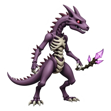 Shiny Badass Edgy Dark Evil Spectral Dusky Spooky Skeletal Cool Hot Stylish Handsome Marowak-Darkrai-Genesect-Fakémon-fusion (full body) sticker