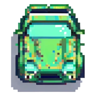 green race car sticker