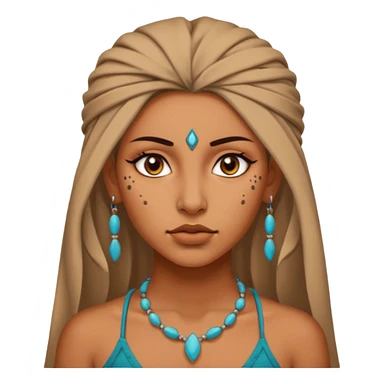 ldesert woman with piercings just face  sticker