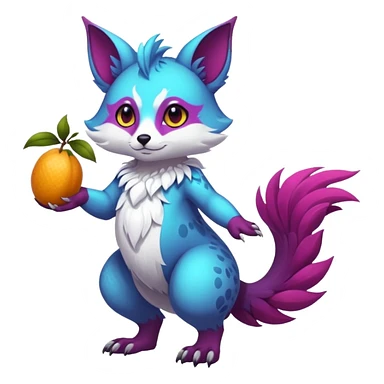 dark fruity white glorious divine exotic realistic cool beautiful beautiful fantasy-caracal-civet-genet-sergal-vernid-Gryphon-Cacomistle-Trico-oncilla-animal-Fakémon-hybrid-fursona (full body) sticker
