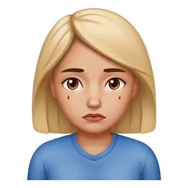 chronic diseases (diabets) woman iOS emoji style sticker