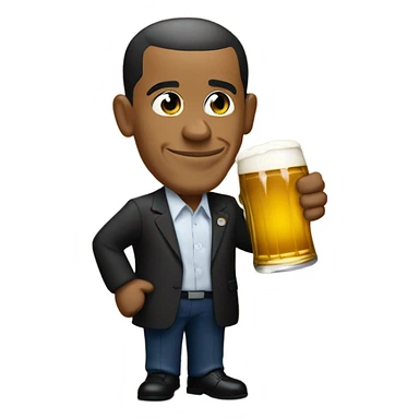 Barack Obama drinking a 40 ounce  sticker