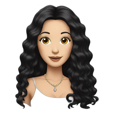 Cher with black hair sticker