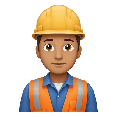 man character in worker clothes sticker