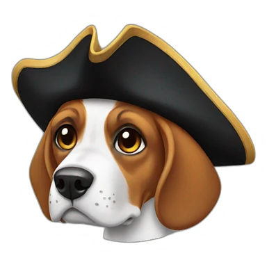 pirate hat beagle sticker
