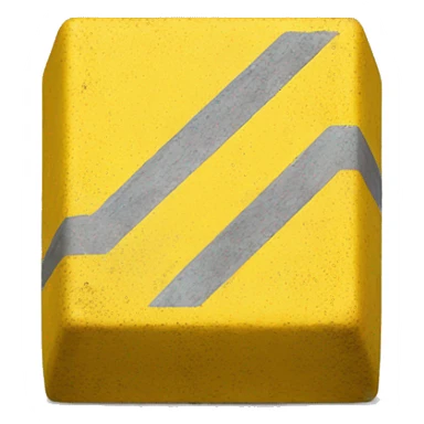 Yellow concrete parking block sticker