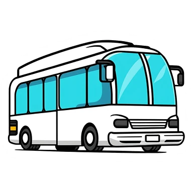 luxury shuttle bus for airport transfer with luggage sticker