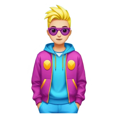 Alternative vibrant scenecore 2000s style sticker