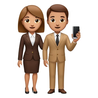 A 3D full body MNC Employee bitmoji talking on mobile with someone sticker