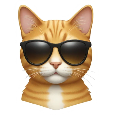 Cat in sunglasses sticker