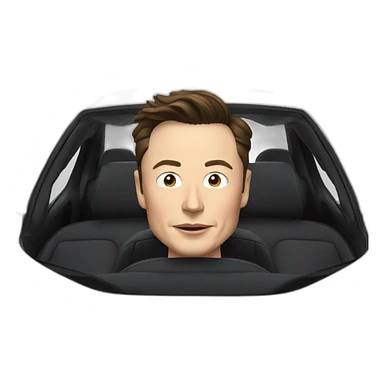 Elon Musk in a car sticker