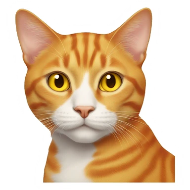 orange cat with yellow eyes sticker