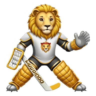 Lion as goalie sticker