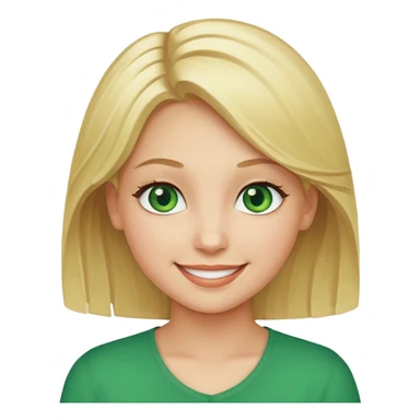 Girl blonde Green eyes sticker