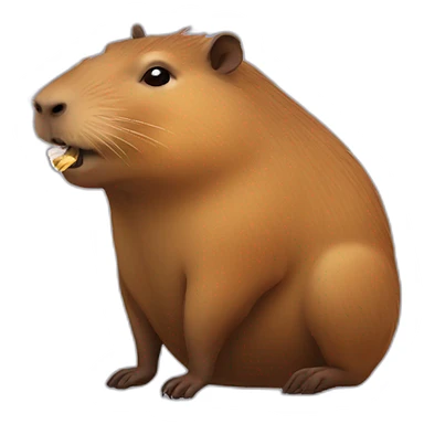 capybara smoking sticker