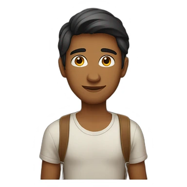 Indian 22 yr old man with books normal skin sticker