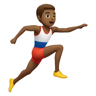 long jump side view sticker