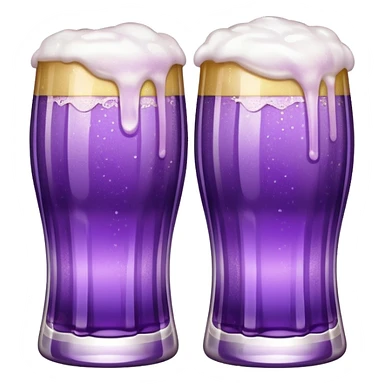glitter cian and purple beer
 sticker
