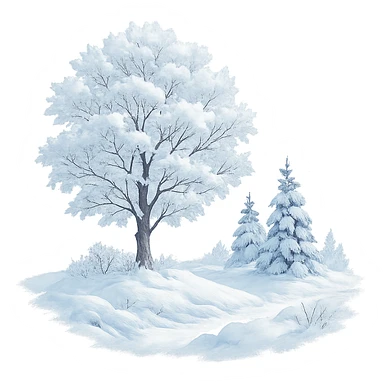 winter, remove background sticker