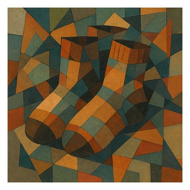 cute socks in cubist abstraction style sticker