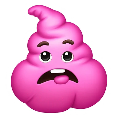 pink sparkly poop sticker